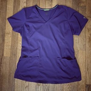 Healing Hands grape scrub top